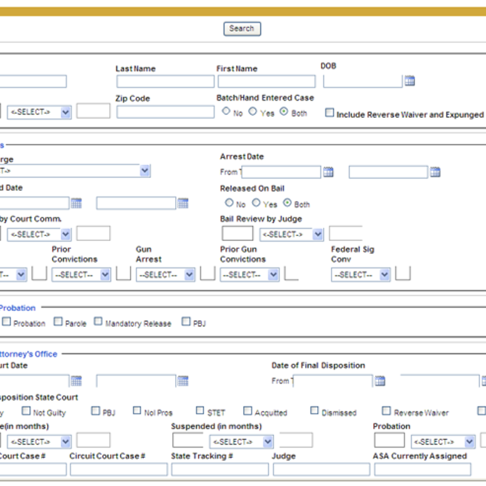 Fig. 2: Example of Baltimore’s shared database used to centralize intelligence and track gun cases